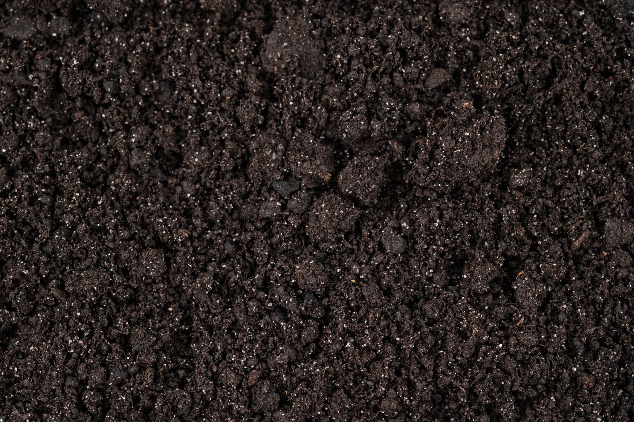 Close-up of loose soil texture