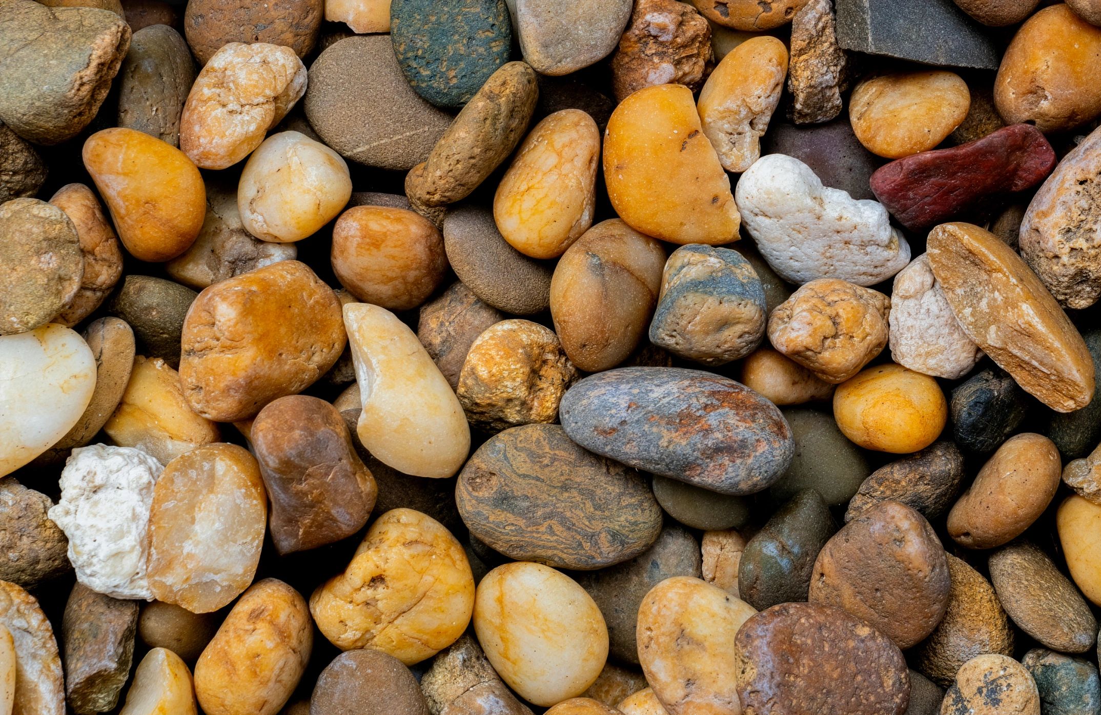 Smooth natural pebbles texture